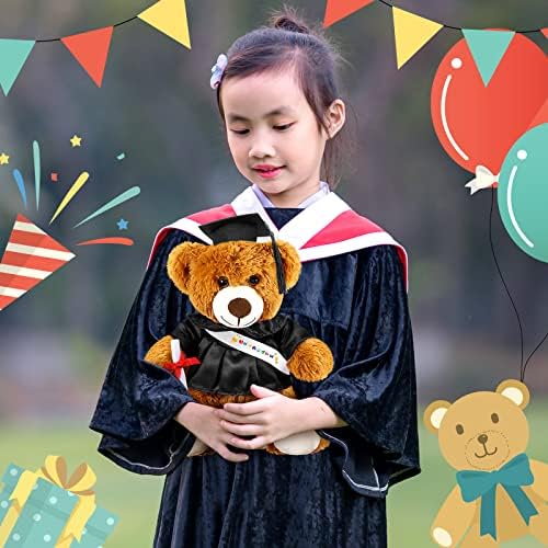 Foilswirl Graduation Bear 2026 with Gown Cap Tassel Graduation Stuffed Animal Plush Bear Toy for Class of 2026 Prek Preschool Kindergarten High School College Graduate Gift (14”h, Black) - Image 5