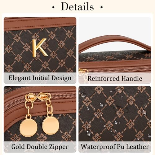 Initial Makeup Bag Personalized Gift for Women Teen Girls - Image 4