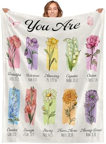 WRAPIX Christian Gifts for Women Faith - Soft Fleece Throw Blanket 50x60 in by WRAPIX