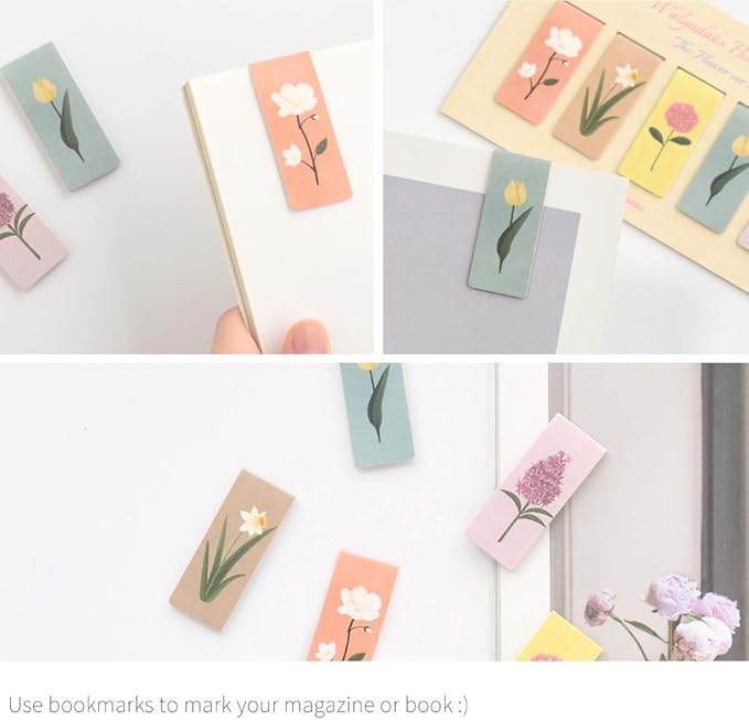 Monolike Magnetic Bookmarks The Flower ver.1 + ver.2, 10 Pieces