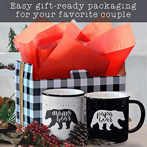 Mama Bear Papa Bear Mug Set of 2, 11 Ounce Mom and Dad Couple Mug Gift - Image 2