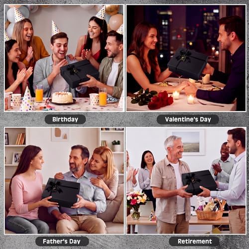 9 Pcs Birthday Gifts for Men Beard Care Set for Him Father's Gifts Basket Kit Get Well Soon Gift Basket with Hooded Robe, Long Towel, Socks for Dad Grandpa Husband Boyfriend(Dark Grey) - Image 6