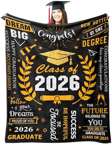 Ryubein 2026 Graduation Blanket 50" X 60", Graduation Gifts Her Him by Unknown
