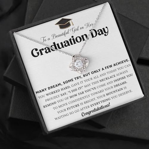 Graduation Necklace for Her 2026 – Inspirational Sterling Silver Necklace with Message Card & Gift Box, Graduation Gifts for Women, Daughter, Girlfriend, Sister, College & High School Grad - Image 4