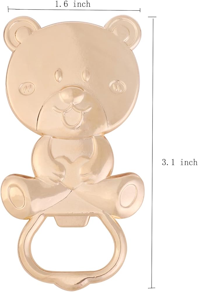 24 pcs Baby Shower Favors for Guest Bear Bottle Opener Baby Shower Keepsake Baby Shower Return Gift for Guest Baby Shower Souvenir for Boy or Girl Baby Shower Decorations (Blue Bear)