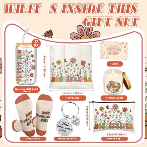 Funnymoom 6Pcs Housekeeping Week Gifts for Women Thank You Housekeeper Gift - Image 3