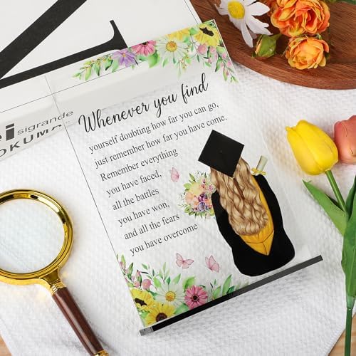 College Graduation Gifts for Girls Her Women Teens High School Class of 2026 Graduation Gifts Acrylic Table Sign Inspirational Gift for Sister Daughter Granddaughter Farewell Gift - Image 3