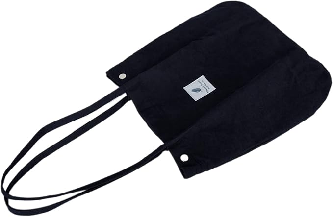 Corduroy Tote Bag Cute Tote Bags for Women Shoulder Bag with Inner Pocket for Work Beach Travel and Shopping Grocery