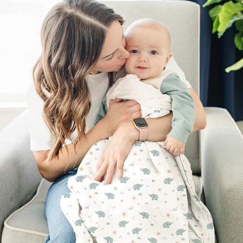 Konssy Soft Muslin Baby Blanket for Unisex Boys & Girls, 30 x 40 Inch - Image 2