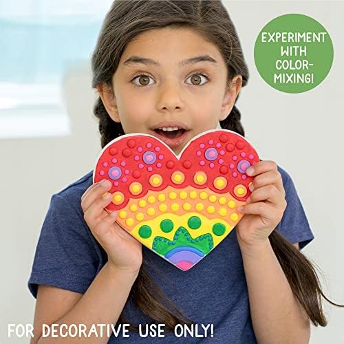 Creative Roots Paint Your Own Stepping Stones Multipack with Butterfly, Unicorn, & Heart, 3 Ceramic Stepping Stones (7 Inch Each), 18 Acrylic Paints, 3 Paintbrushes, Ages 8+ - Image 4