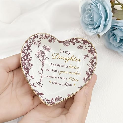 LOVELYPOD Personalized Mother Daughter Jewelry Tray, The Only Thing Better Than Being Your Mother, Custom Birth Month Flower Ring Dish, New Mom Gift, for Daughter from Mom - Image 5