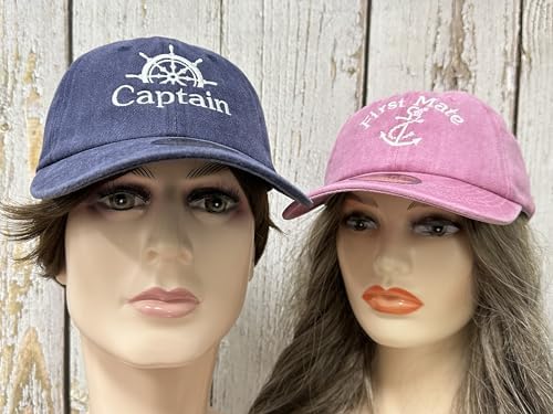 Embroidered Captain & First Mate Baseball Caps Set for Men Women - Image 5