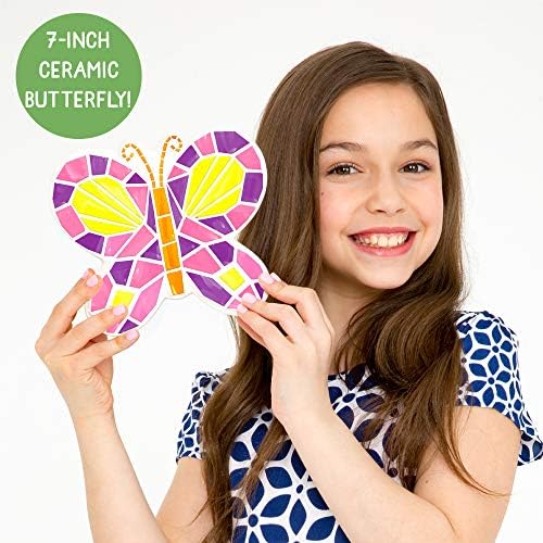 Creative Roots Paint Your Own Stepping Stones Multipack with Butterfly, Unicorn, & Heart, 3 Ceramic Stepping Stones (7 Inch Each), 18 Acrylic Paints, 3 Paintbrushes, Ages 8+ - Image 5