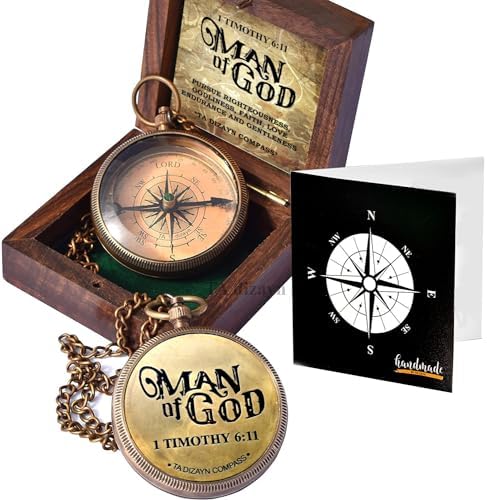 For I Know The Plans I Have For You, Jeremiah 29:11, Solid Brass Directional Engraved Compass, Baptism Gifts for Boys Girls, First Communion, Christian Gifts for Men, First Confirmation Gifts for Boys - Image 2