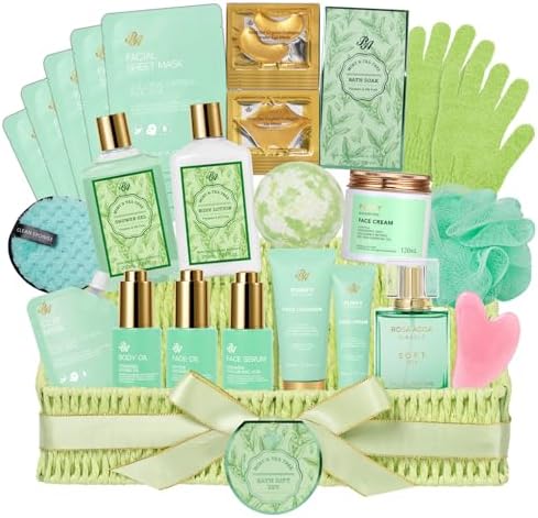 Gifts for Women & Men, 32 Pcs Tea Tree Self-Care Spa Gift Basket for Women by RAROSAACCA