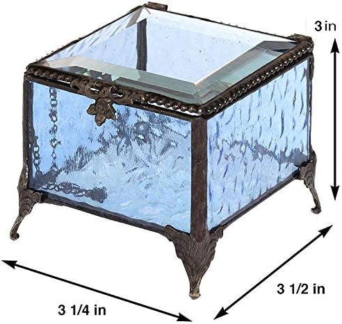 Graduation Keepsake Box Class of 2026 Personalized Name, Blue Glass Jewelry Box, Engraved Memory Box with Graduation Cap, Senior Gift 2026 - Image 2