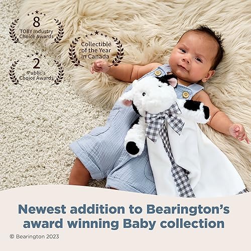 Bearington Lil' Gilly 18 in Cow Loveys for Babies - Security Blanket for Babies - Lovies Security Blanket with Stuffed Animal - Image 3