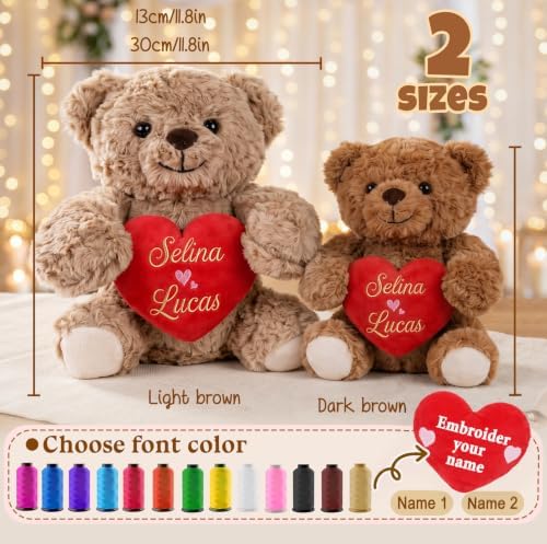 Personalized Teddy Bear for Girlfriend, Custom Stuffed Animal with Name - Image 5