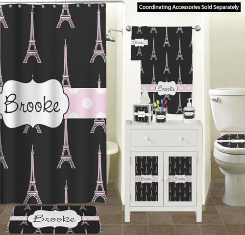 Personalized Black Eiffel Tower Waste Basket - Single Sided (Black) - Image 3