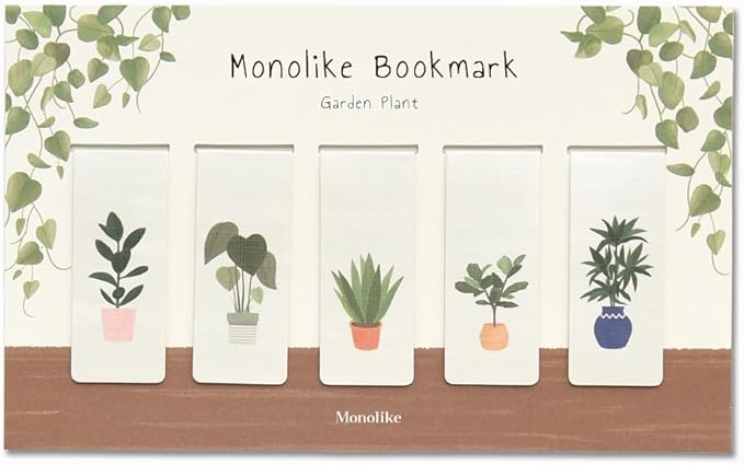 Monolike Magnetic Bookmarks Garden Plant, Set of 5