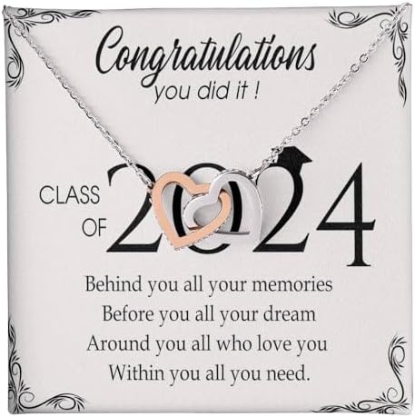 VIRAGIL 2023 Graduation Gifts for Her, Class of 2024 Love Knot Sterling Silver Pendant Necklace Senior College Graduation Jewelry Gifts for Girl Daughter by VIRAGIL