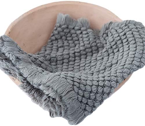 Zeroest Newborn Baby Photography Props Basket Filler Blanket (Gray) - Image 3