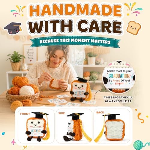 OASSIE 2026 Graduation Gifts - Emotional Support Crochet Toast - Image 4