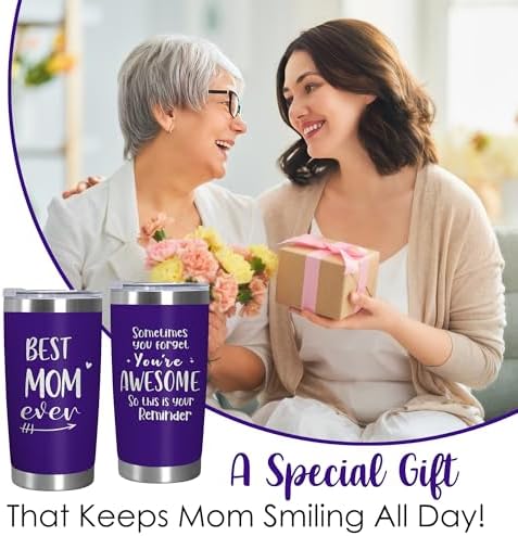 TEEZWONDER Birthday Gifts for Mom - 20 oz Stainless Steel Tumbler - Image 2