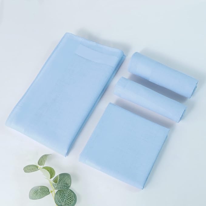 HOULIFE Men's Cotton Handkerchiefs, Solid Color 60S Soft Cotton Hankies for Men Women 6/12PCS 15.7"×15.7"