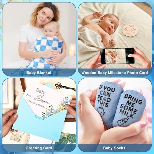15PCS Baby Shower Gifts,New Mom Gifts for Women & Newborn Baby Gifts, Blue Otter Gifts Top Pregnancy Gifts for New Mom Gender Reveal Gifts, Expecting Parents to Be, New Mom Care Package After Baby - Image 6