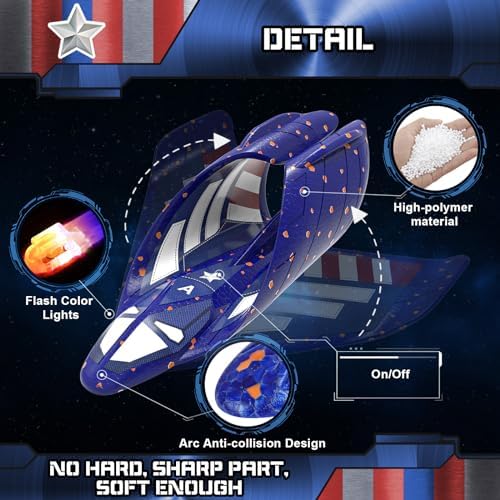 Fuwidvia 6 Pack Airplane Launcher Toys, LED Foam Airplane Toys for Kids - Image 3