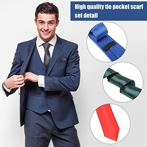 Zhanmai 48 Pcs Mens Ties and Pocket Square Set Satin - Image 3