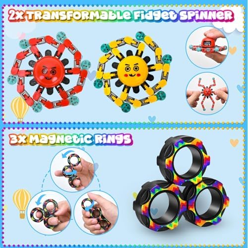 60Pack Fidget Toys Bulk for Adult Kids Age 5-7, 8-12, Sensory Autism Travel Must Have ADHD Autistic Figette Classroom Treasure Prize Box School Must Have Stress Anxiety Easter Basket Stuffers Gifts - Image 2