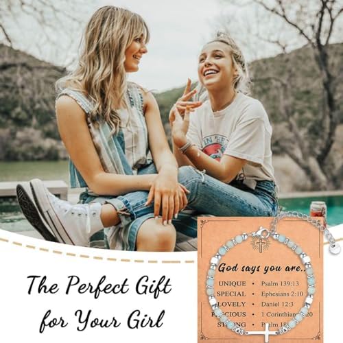 Religious Cross Bracelet for Women Girls, Christian Gifts - Image 3