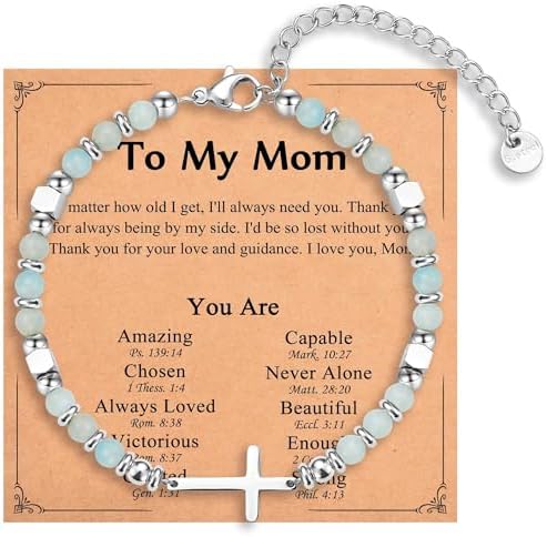 Religious Cross Bracelet for Women Girls, Christian Gifts by IKIATY