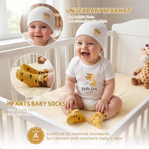 AW BRIDAL Baby Gift Baskets Boys Girls Shower, Giraffe Gender Reveal Gifts - Image 4