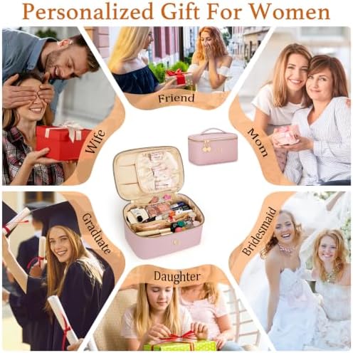 Personalized Makeup Bag Gifts for Women Travel Cosmetic Case - Image 2