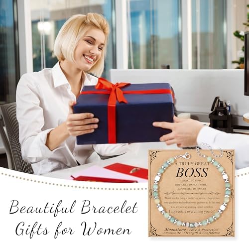 Gifts for Women Moonstone Bracelet, Amazonite Imperial Jasper Bracelets - Image 7