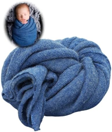 Zeroest Newborn Photography Wrap Baby Photo Prop Blanket (Blue, Small) by NewbornPhotographyProps