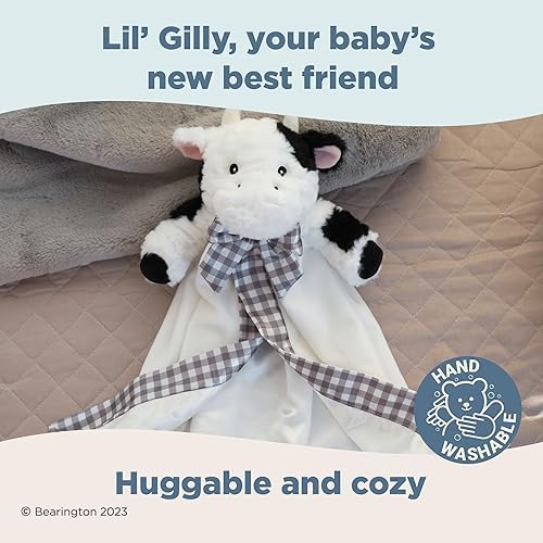 Bearington Lil' Gilly 18 in Cow Loveys for Babies - Security Blanket for Babies - Lovies Security Blanket with Stuffed Animal - Image 5