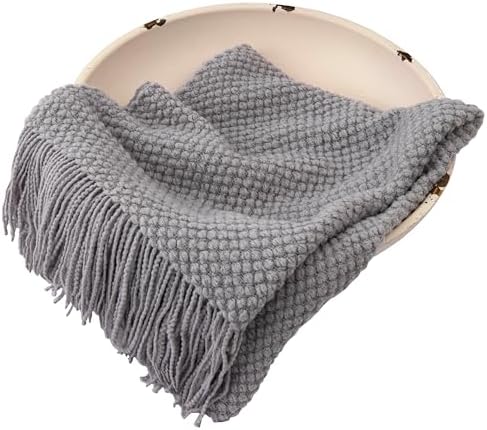 Newborn Photography Blanket Knit Posing Prop for Baskets (Light Grey) by NewbornPhotographyProps