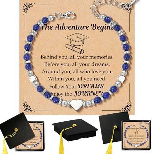 Parma77 2026 Graduation Gifts for Her, High School College Graduation Gifts for Women, Inspirational Compass/Heart Graduation Bracelets with Gift Message Card for Women Daughter Sister Friends by HOME