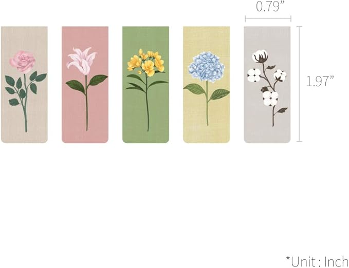 Monolike Magnetic Bookmarks The Flower, Set of 5