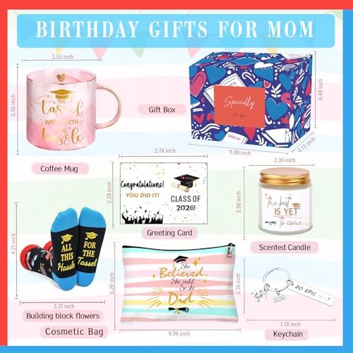 Graduation Gifts, Class of 2026 Grad Gift s College Graduation Gifts for Women The Tassel was Worth The Hassle Graduation Gift Basket-Graduation Coffee Mug Candles Keychain Socks Set - Image 2