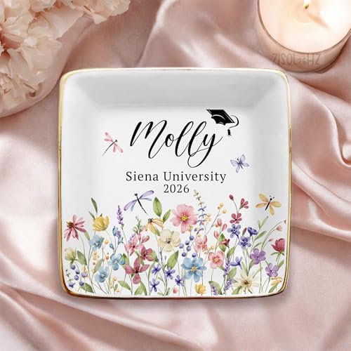 Personalized Graduation Jewelry Dish - Customized High School Graduate Gifts - Graduation Gift for Her - High School Graduate Gifts for Best Friend or Daughter - Image 3