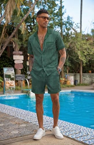 Ekouaer Men Silk Pajamas Set 2 Pieces Satin Pj Button Down Loungewear Sets - Image 4