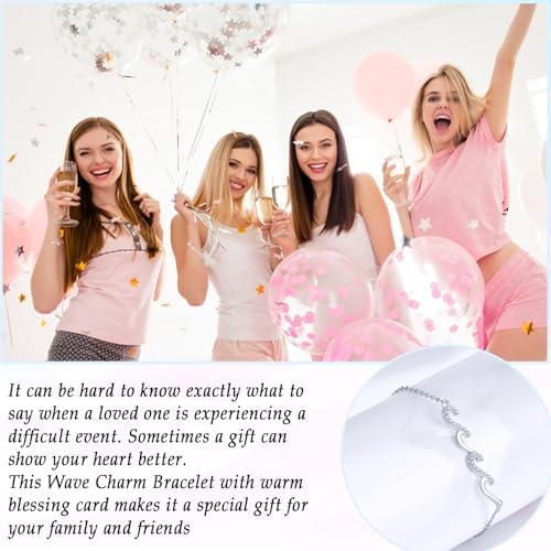 Gifts for Women, Cool Waves Bracelet Christmas Birthday Gift for Happy Birthday 21st, 30th, 40th, 50th, 60th Birthday Gift Ideas for Women Ladies Bestie Friend Sister Mom Daughter Wife Grandma - Image 4