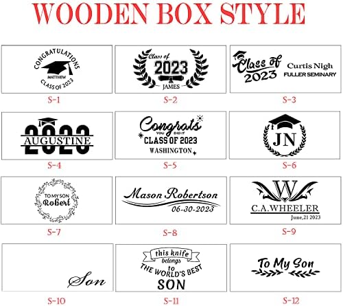 Graduation Gifts for Him, Engraved Pocket Knife With Box, High School University College Graduation Gift, Son Gifts From Mom Dad Parents (Various Designs) - Image 6