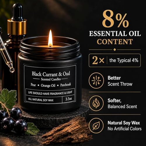 YMing 12 Pack Scented Candles for Men, Masculine Soy Candle Gift Set, 3.5 oz Each, Woody Leather Tobacco Coffee & Amber Scents, Gifts for Men Dad Husband Boyfriend - Image 5