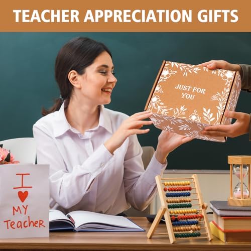 Teacher Appreciation Gifts for Women, Thank You Gifts for Teachers from Students – Teachers Day, End of Year, Graduation, Retirement, Birthday Gift Basket with 16oz Drinking Cup, Journal(Brown) - Image 7